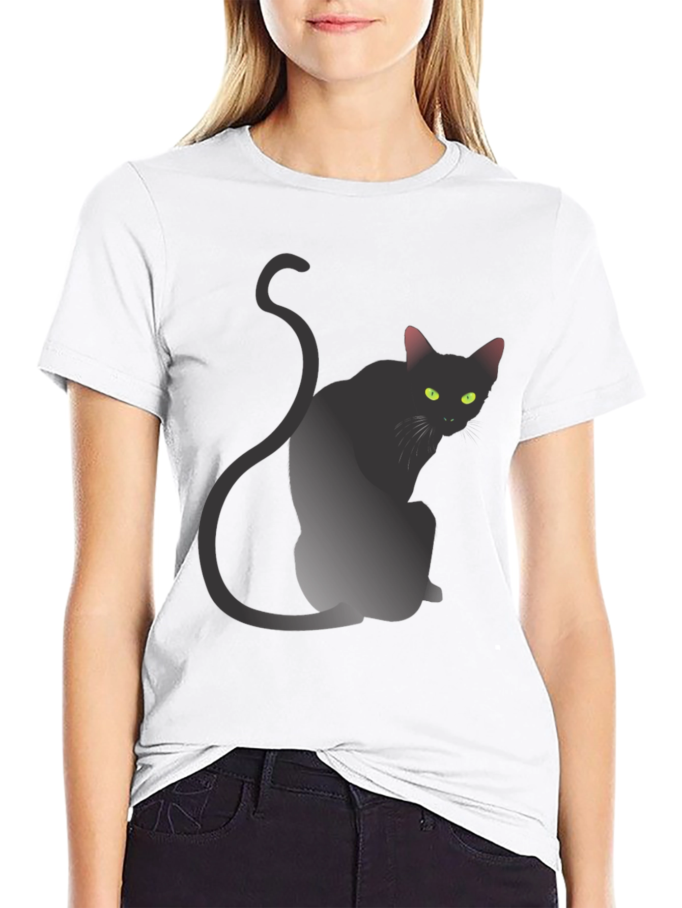 Black Cat Graphic T-Shirt