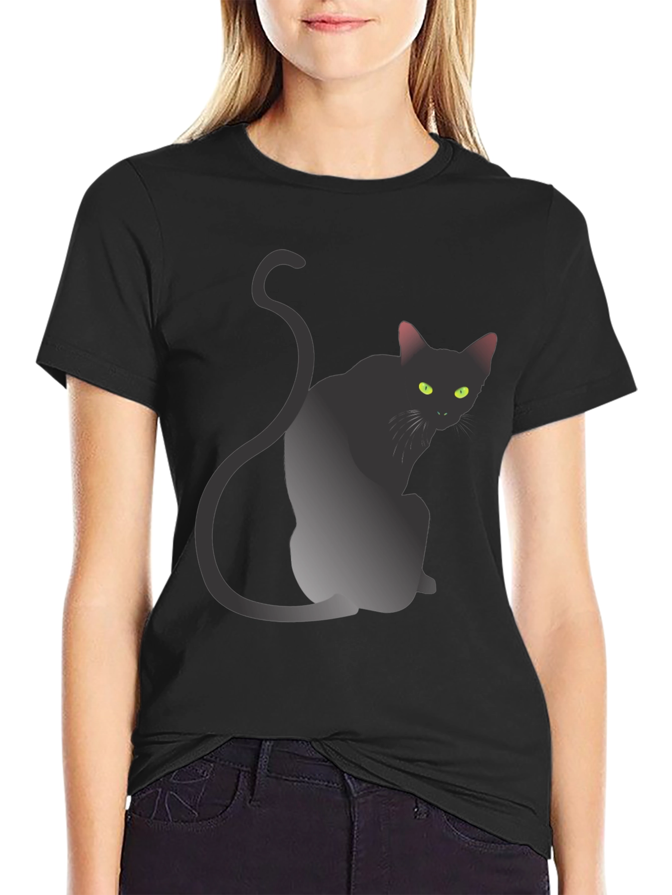 Black Cat Graphic T-Shirt