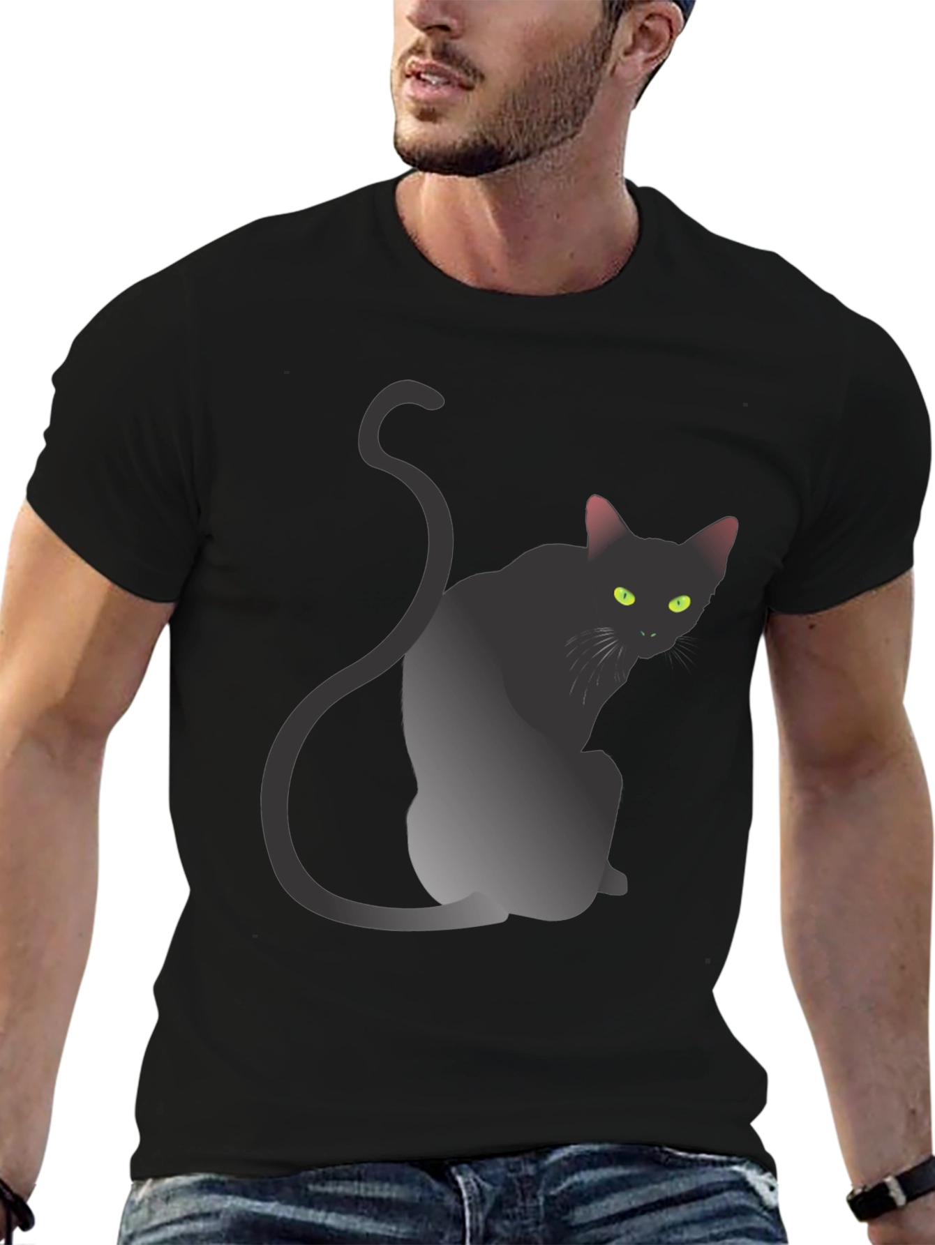 Black Cat Graphic T-Shirt