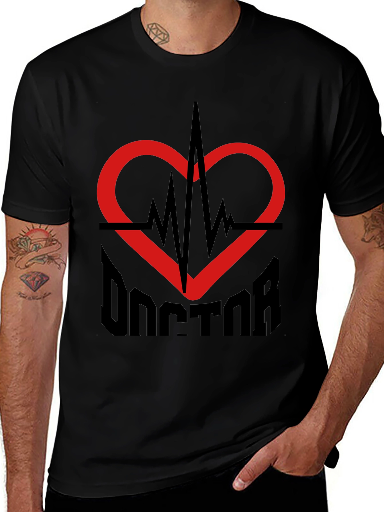 Doctor Heartbeat Graphic Tee - Medical Professional T-Shirt