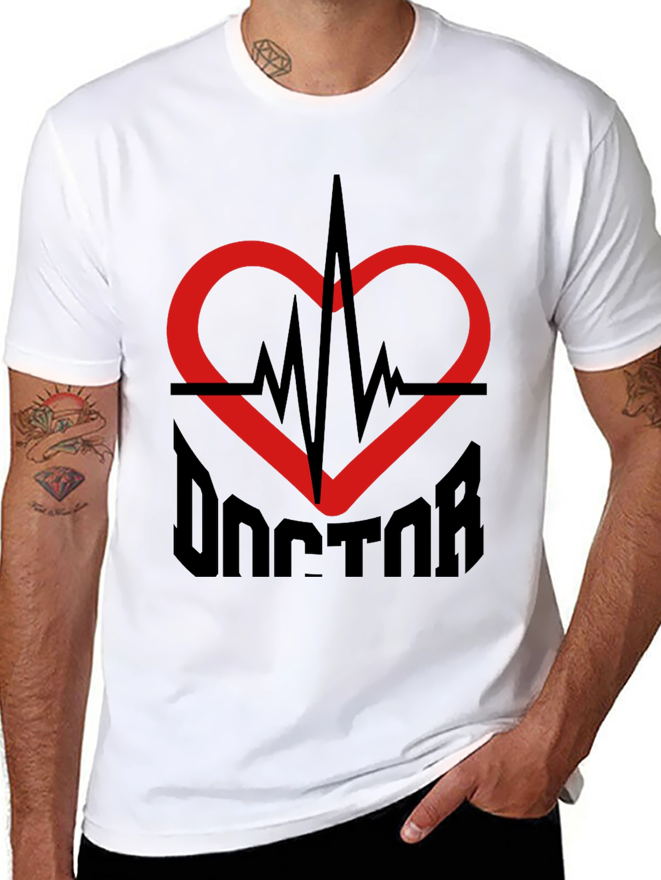 Doctor Heartbeat Graphic Tee - Medical Professional T-Shirt