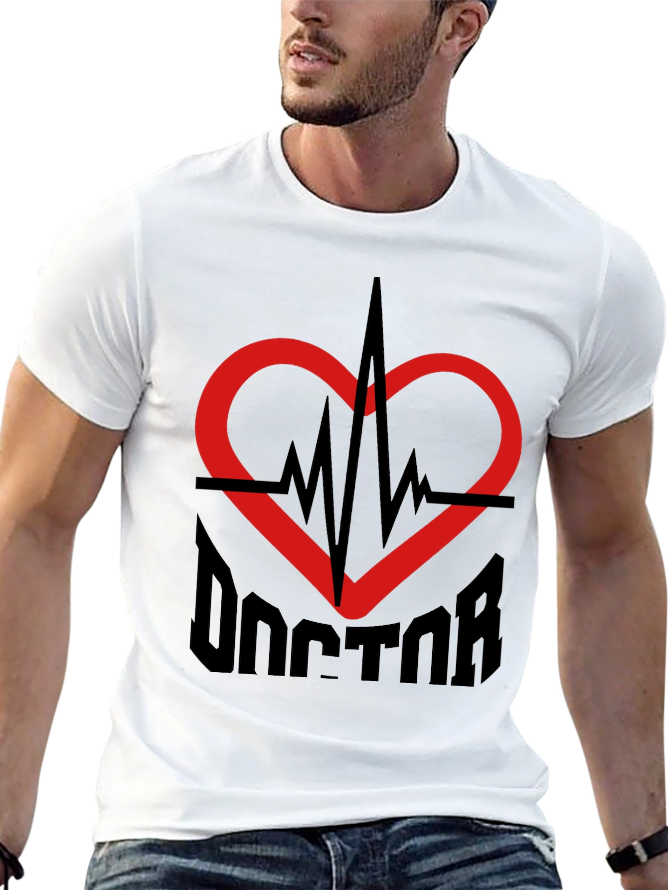 Doctor Heartbeat Graphic Tee - Medical Professional T-Shirt