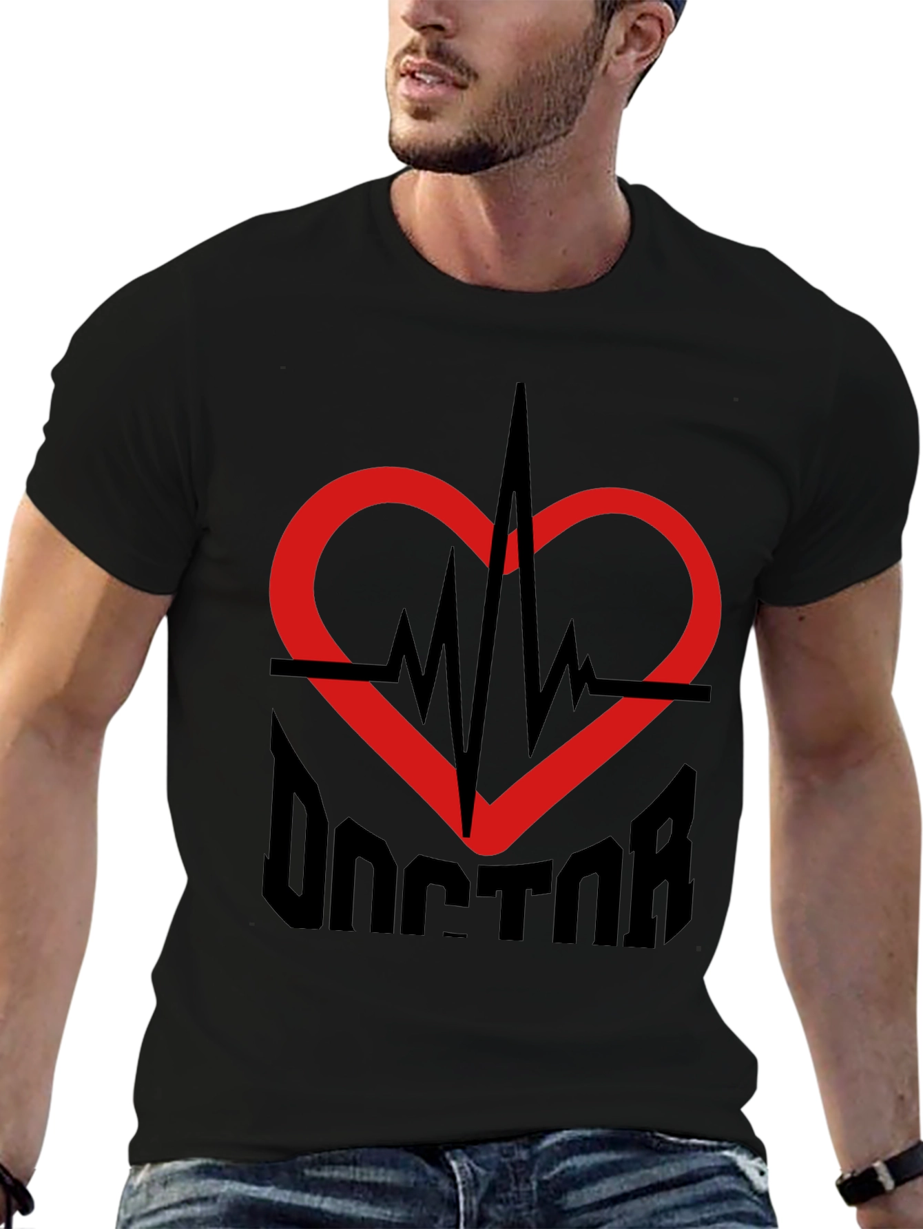 Doctor Heartbeat Graphic Tee - Medical Professional T-Shirt