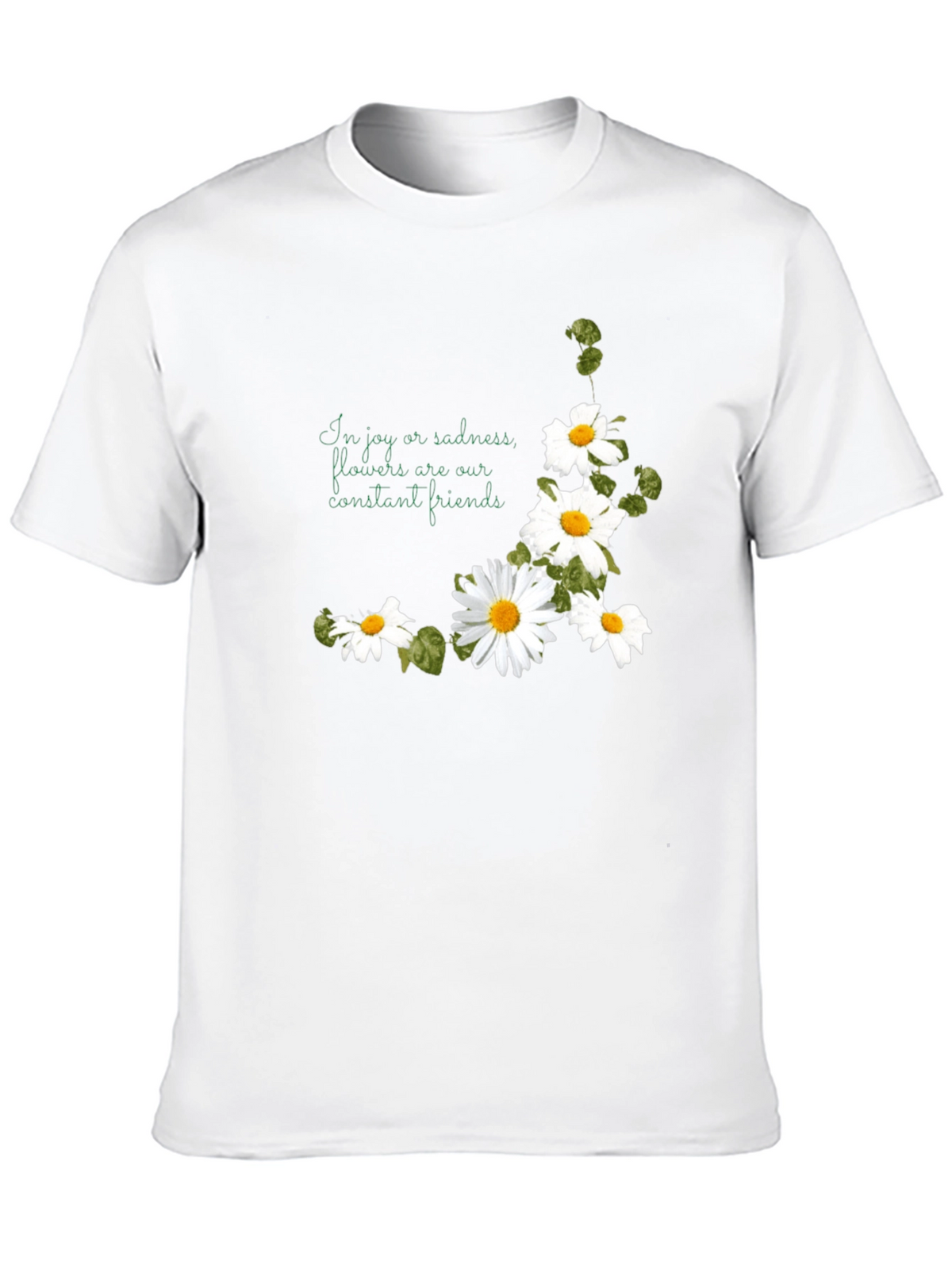 Floral Daisy T-Shirt - Joy and Sadness Friend
