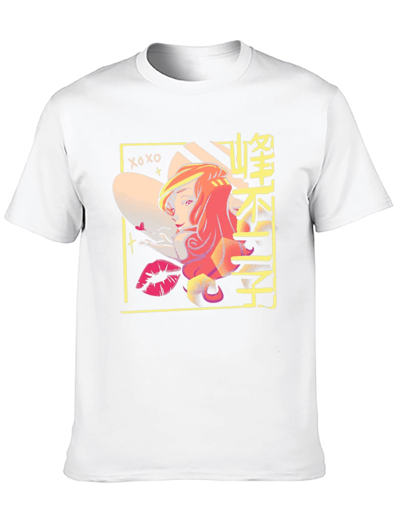 Retro Anime T-Shirt - Black Cotton Graphic Tee