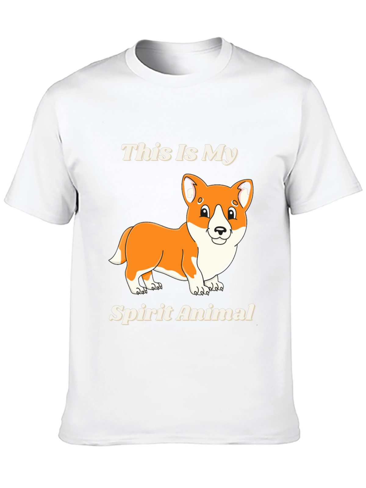 Corgi Spirit Animal Black T-Shirt