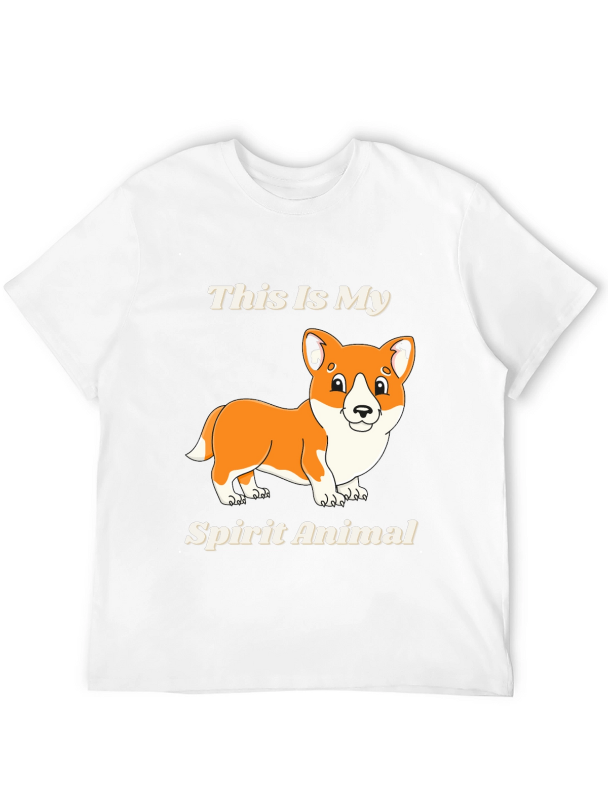 Corgi Spirit Animal Black T-Shirt