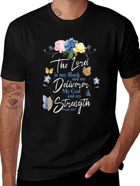 Faith-Inspired Floral T-Shirt: The Lord is My Strength