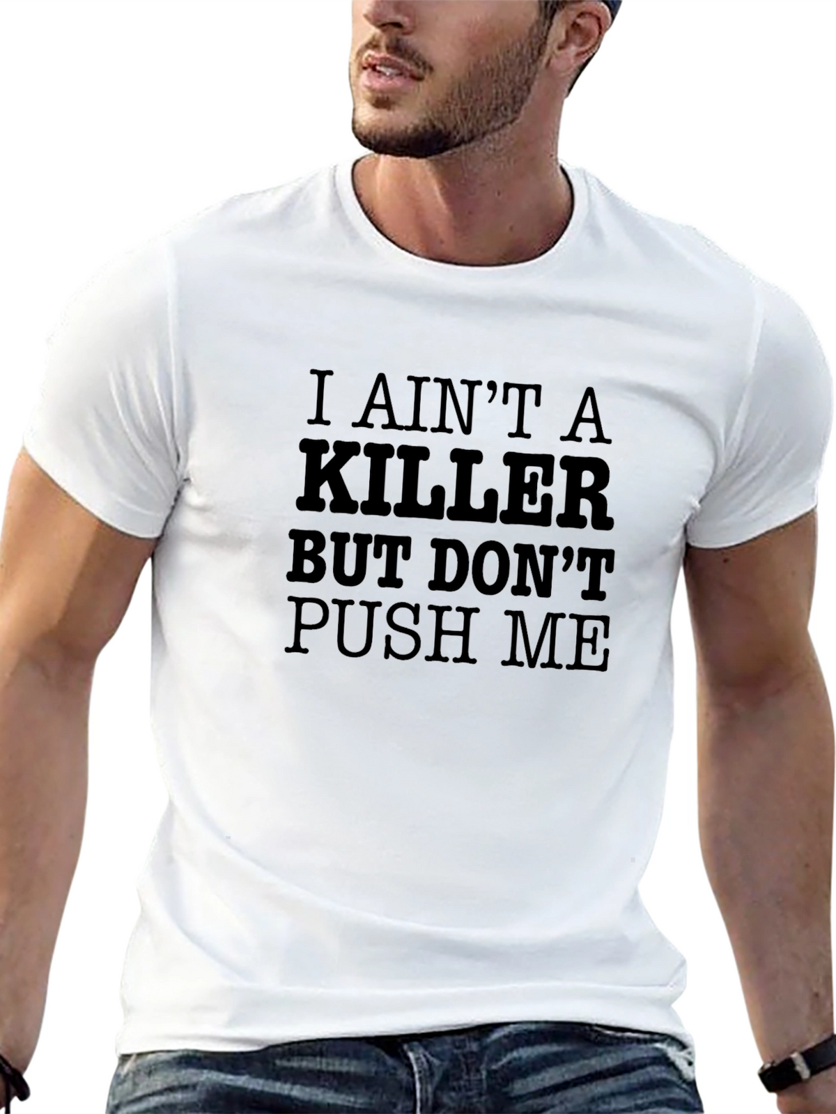 I Aint a Killer Black Graphic Tee
