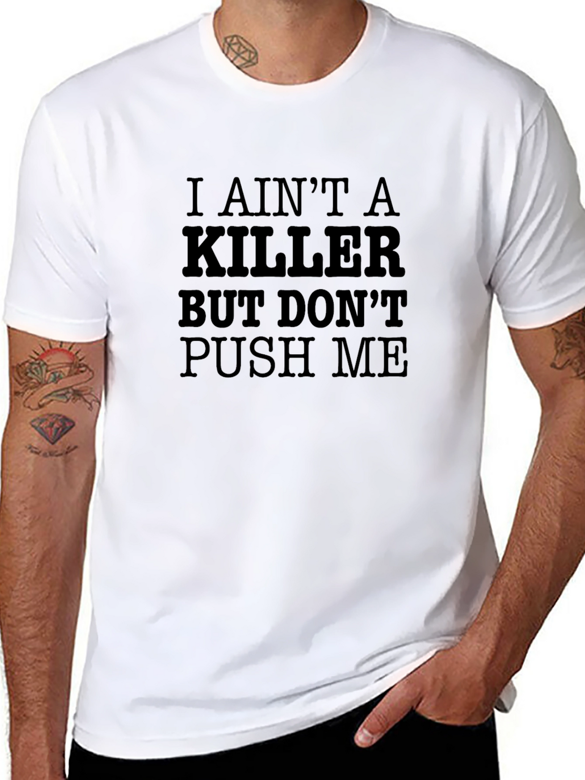 I Aint a Killer Black Graphic Tee