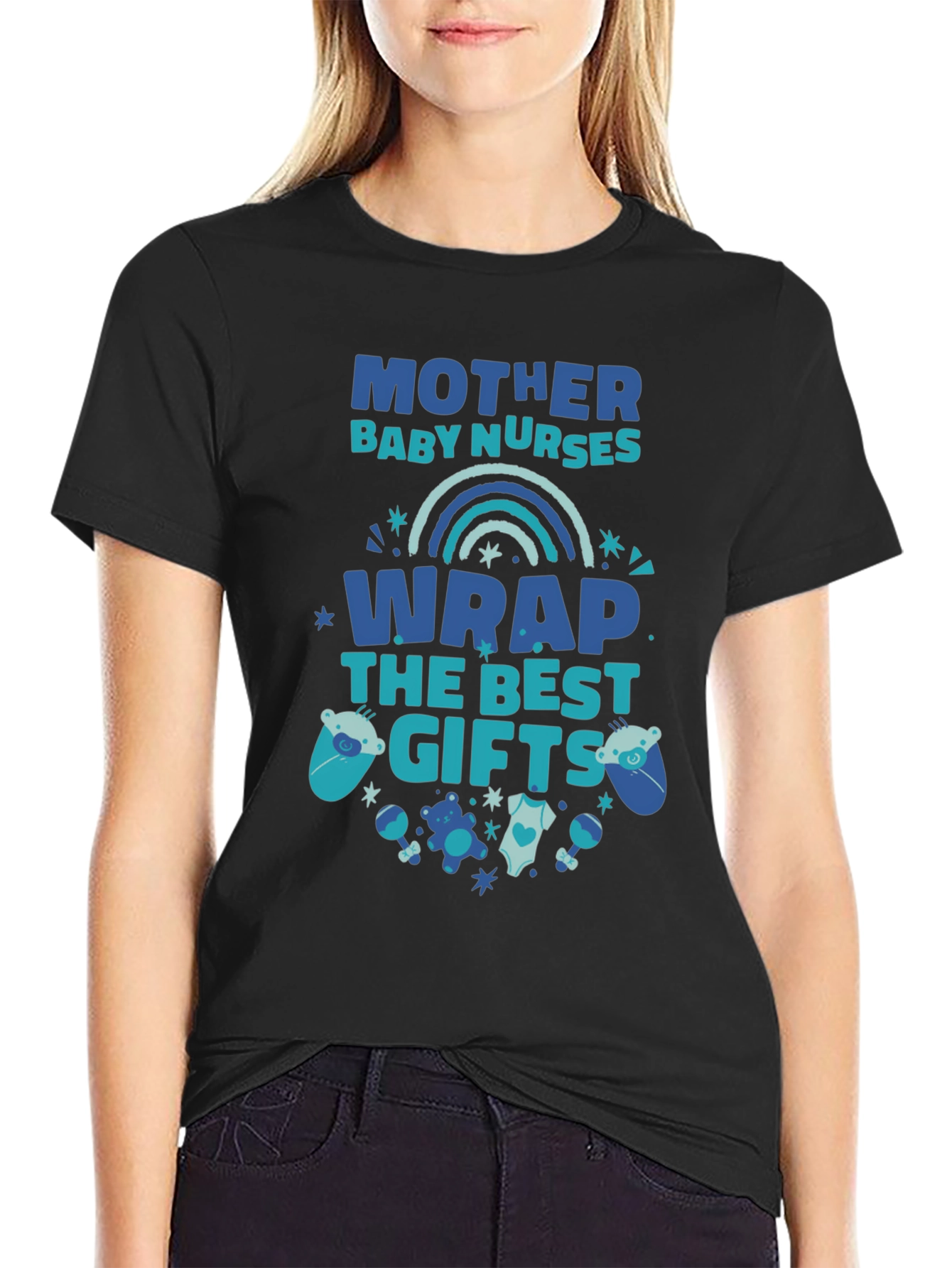 Mother Baby Nurses Wrap Gifts T-Shirt