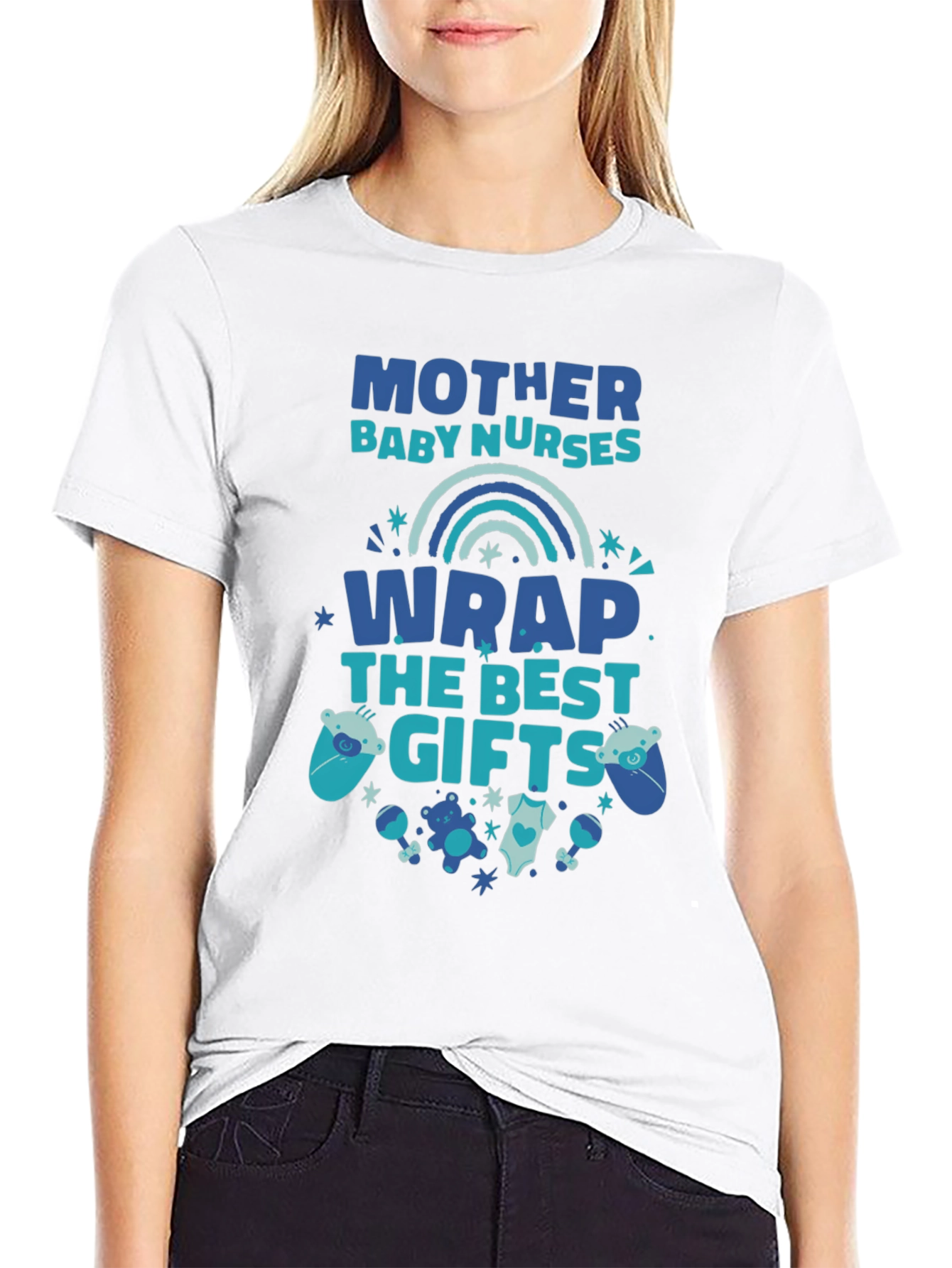 Mother Baby Nurses Wrap Gifts T-Shirt