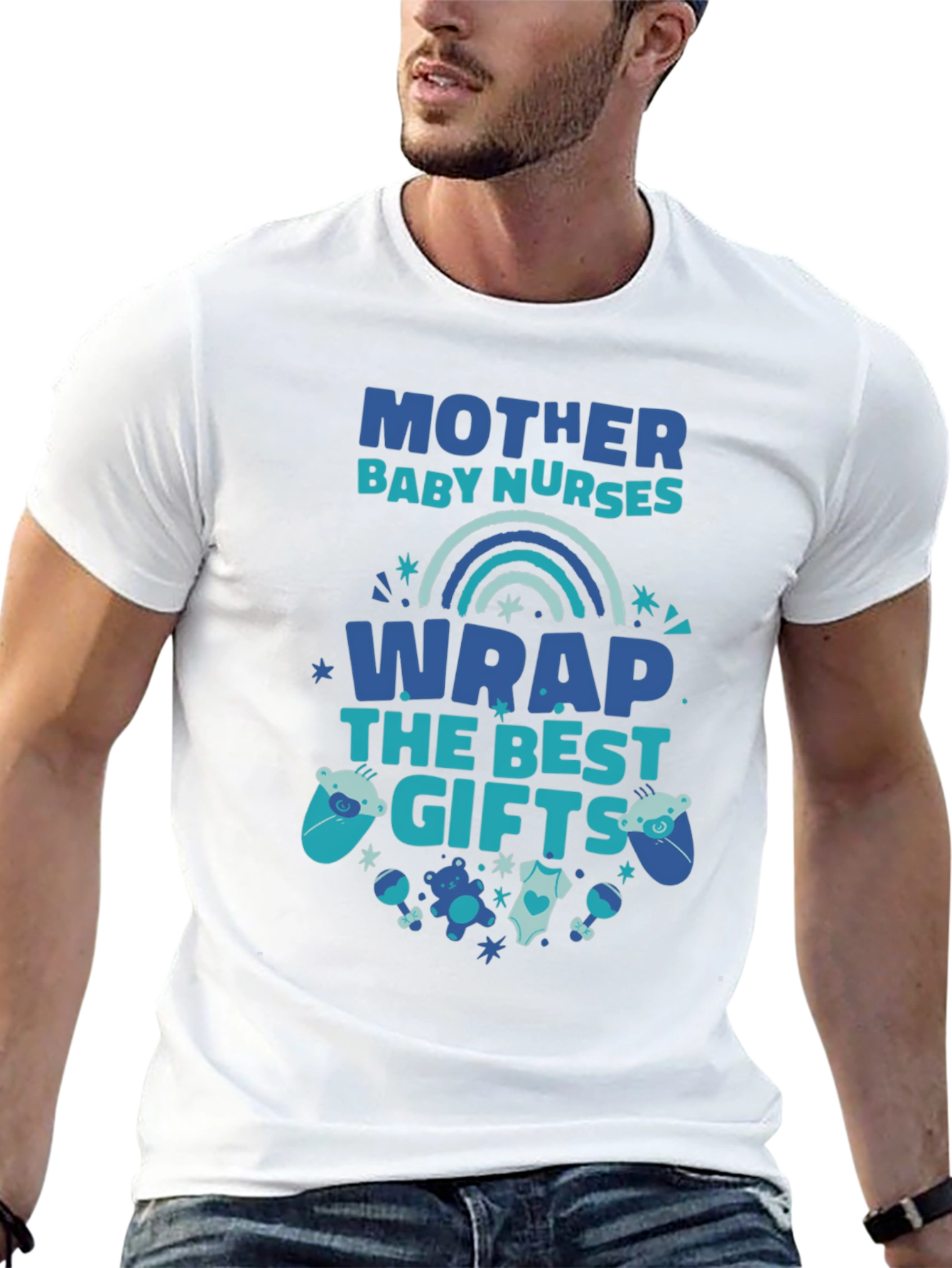 Mother Baby Nurses Wrap Gifts T-Shirt