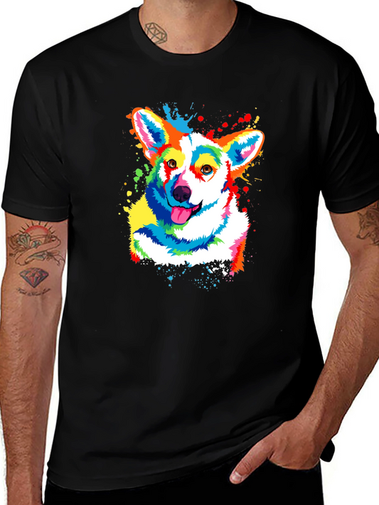 Colorful Corgi Dog T-Shirt