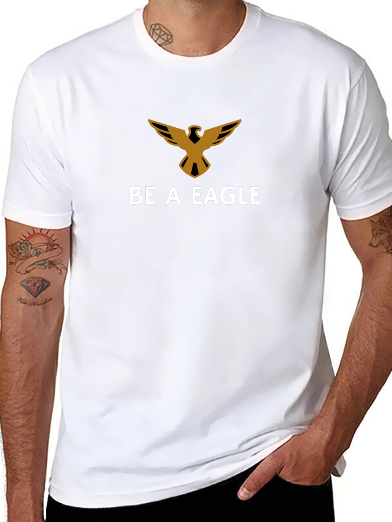 Be A Eagle Graphic Tee - Black T-Shirt