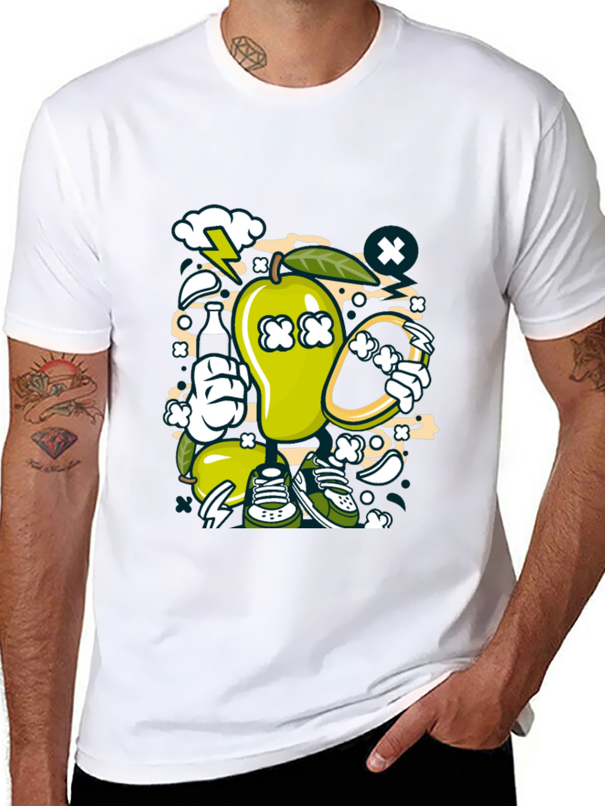 Mango Madness Graphic Tee - Cool Cartoon Style