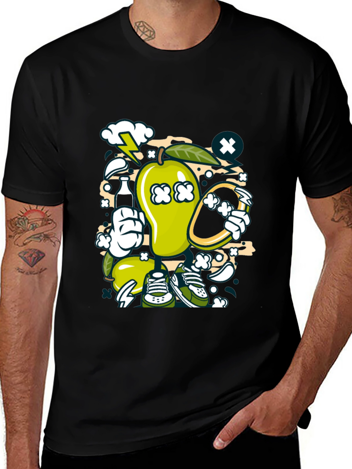 Mango Madness Graphic Tee - Cool Cartoon Style