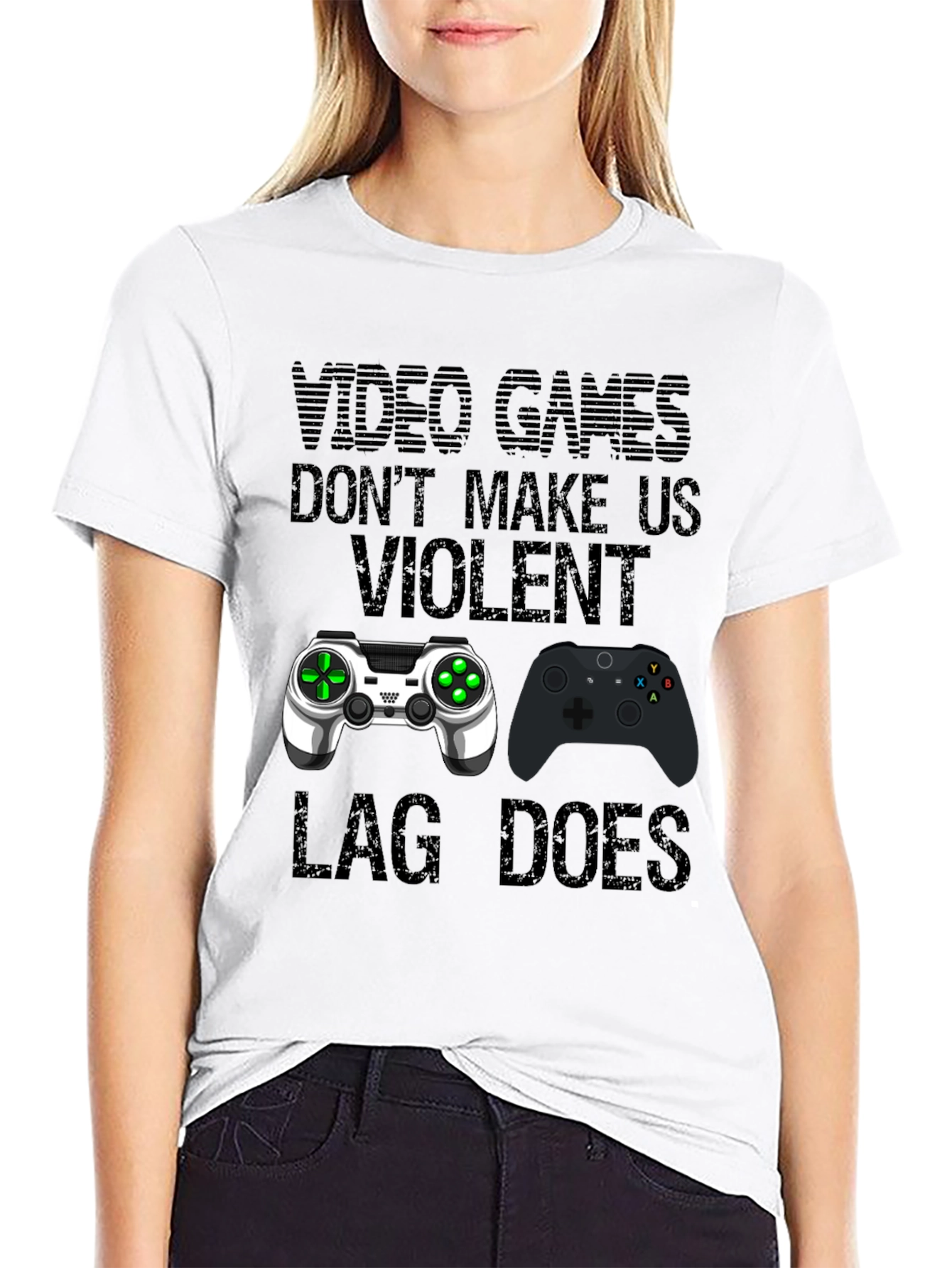 Video Games Dont Make Us Violent T-Shirt