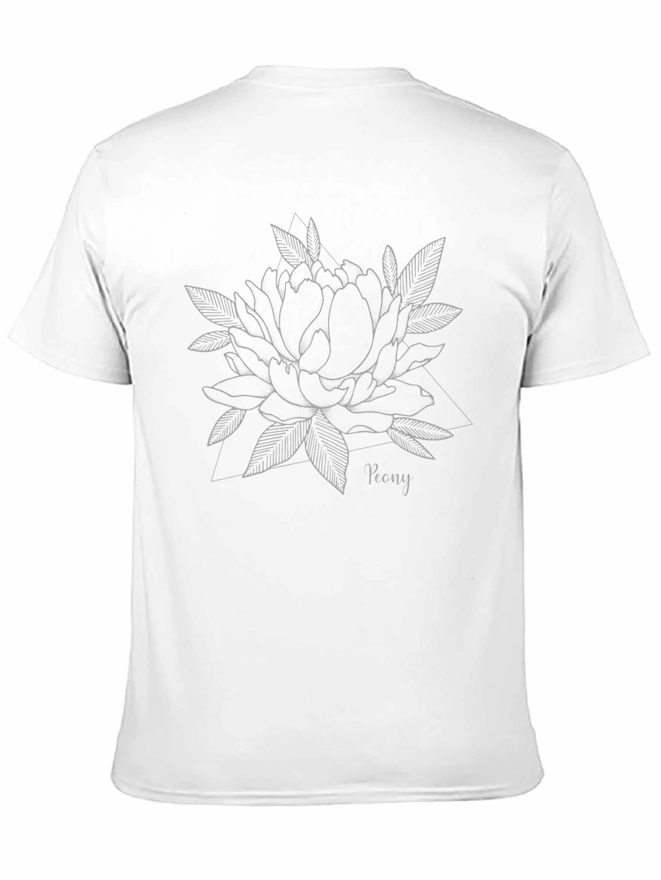 Black T-Shirt with Floral Design