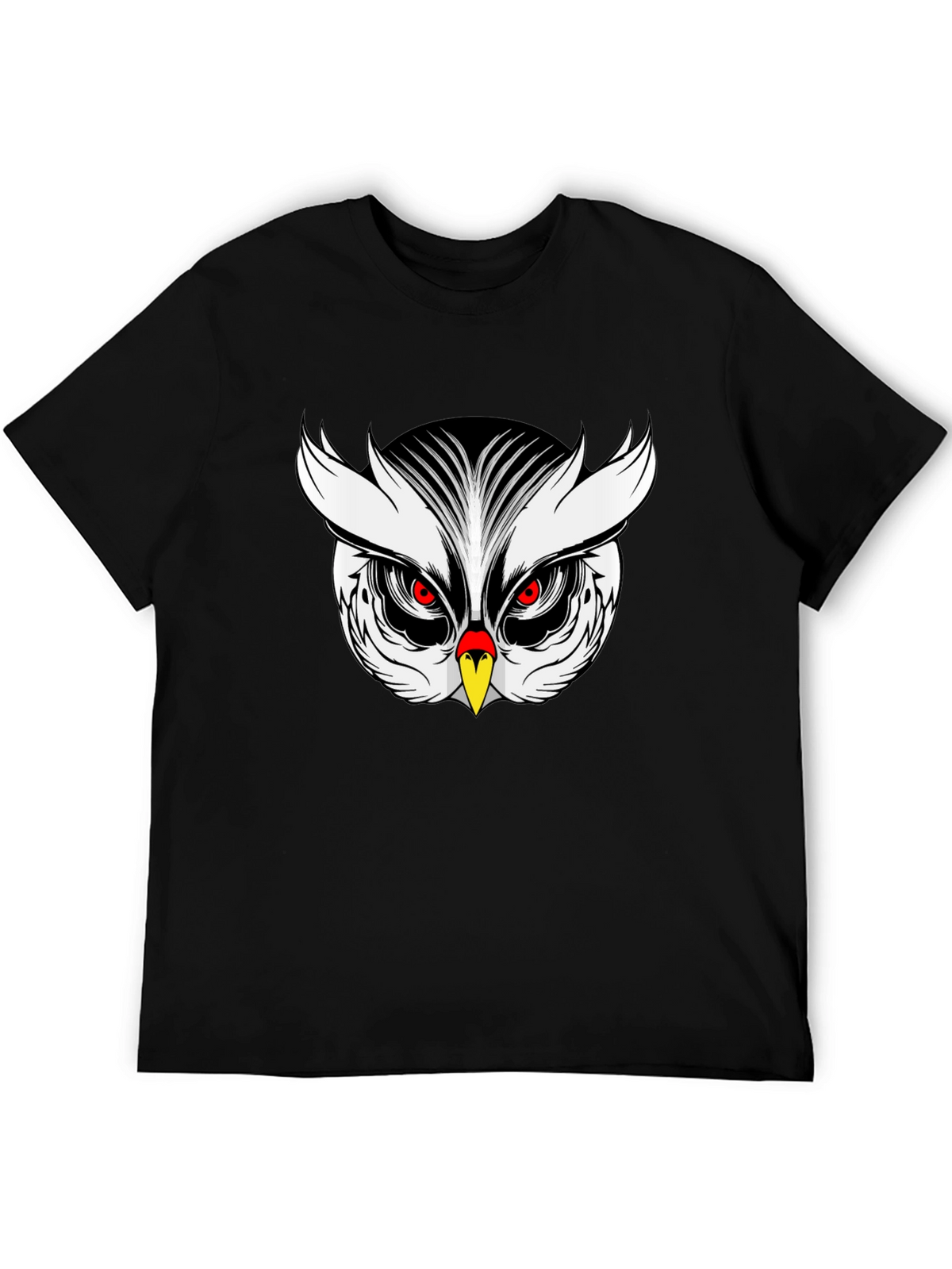 Owl Graphic Black T-Shirt Mens Fashion Tee