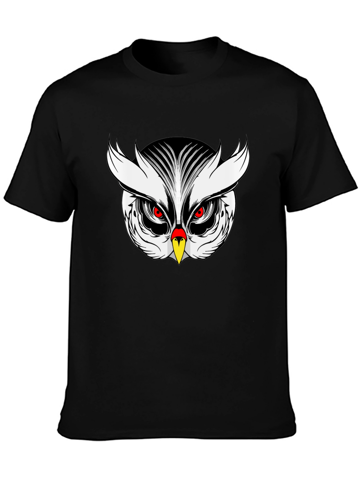 Owl Graphic Black T-Shirt Mens Fashion Tee
