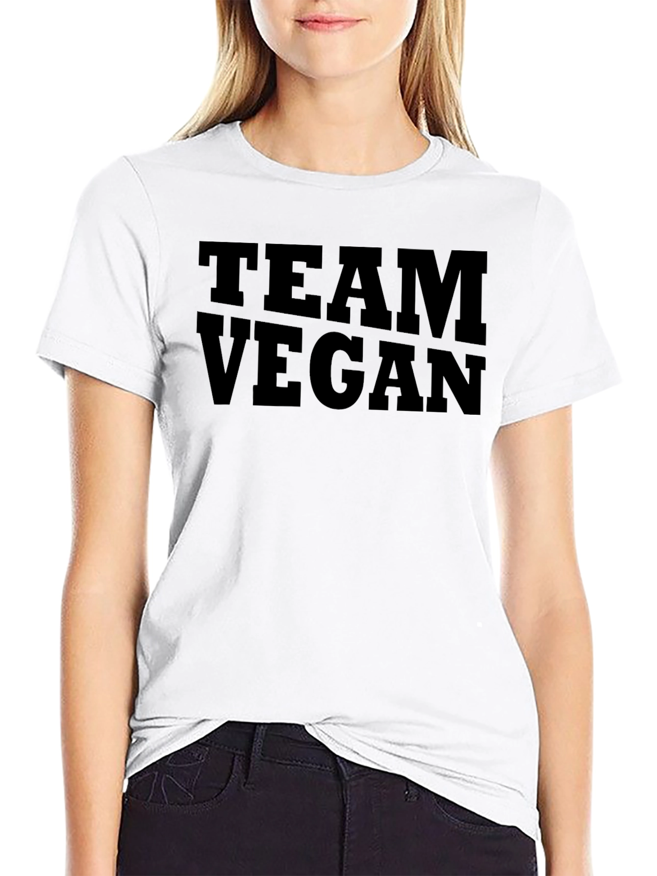 Team Vegan Black Graphic T-Shirt