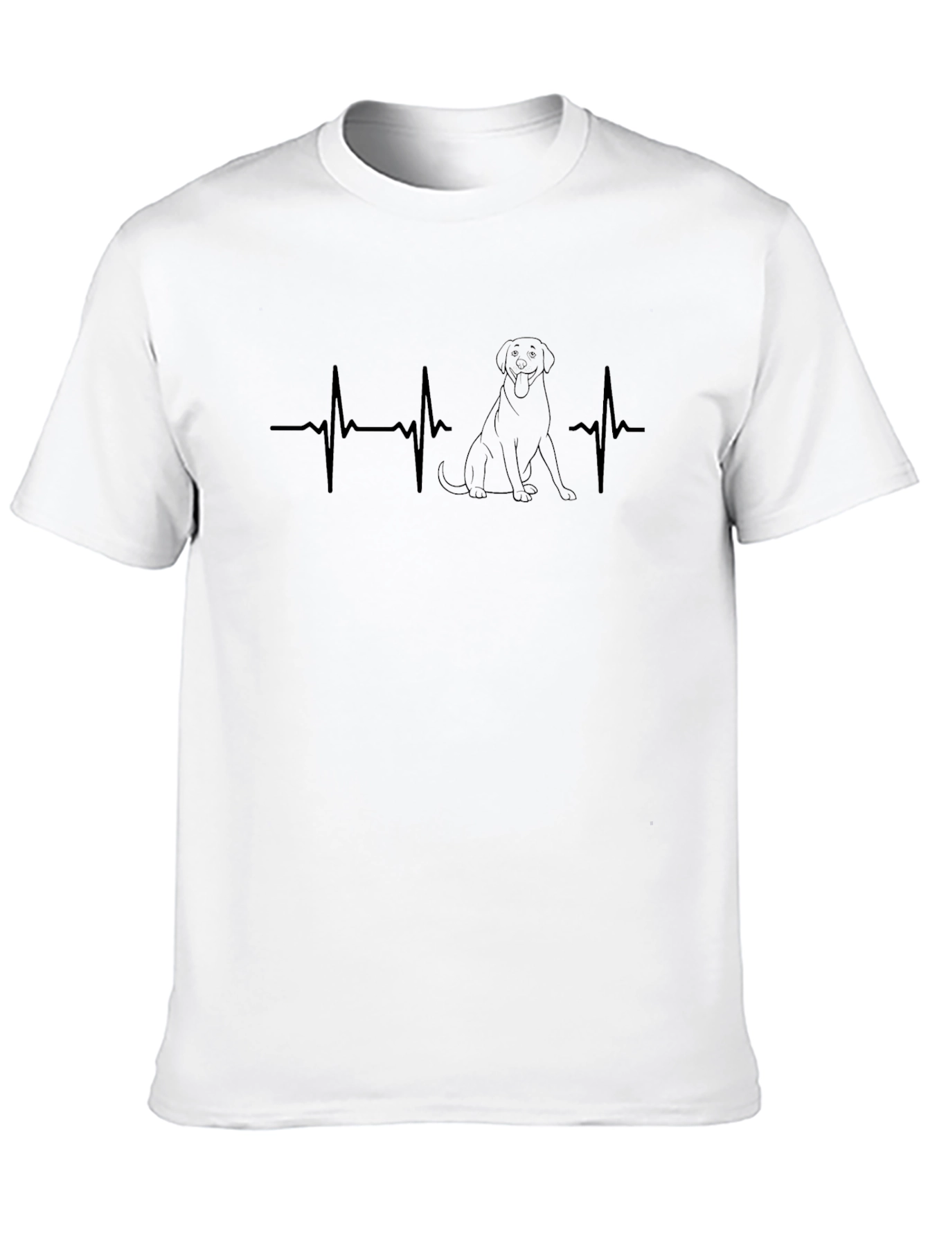 Dog Heartbeat T-Shirt - Black