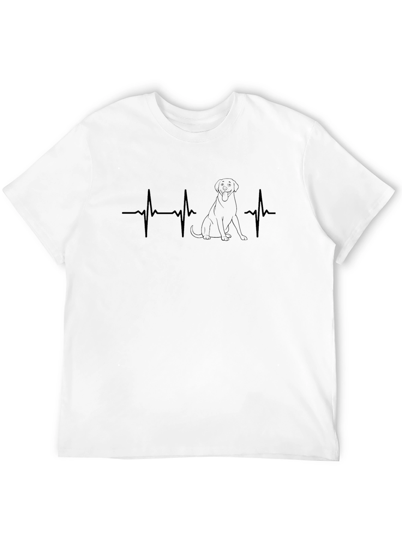 Dog Heartbeat T-Shirt - Black
