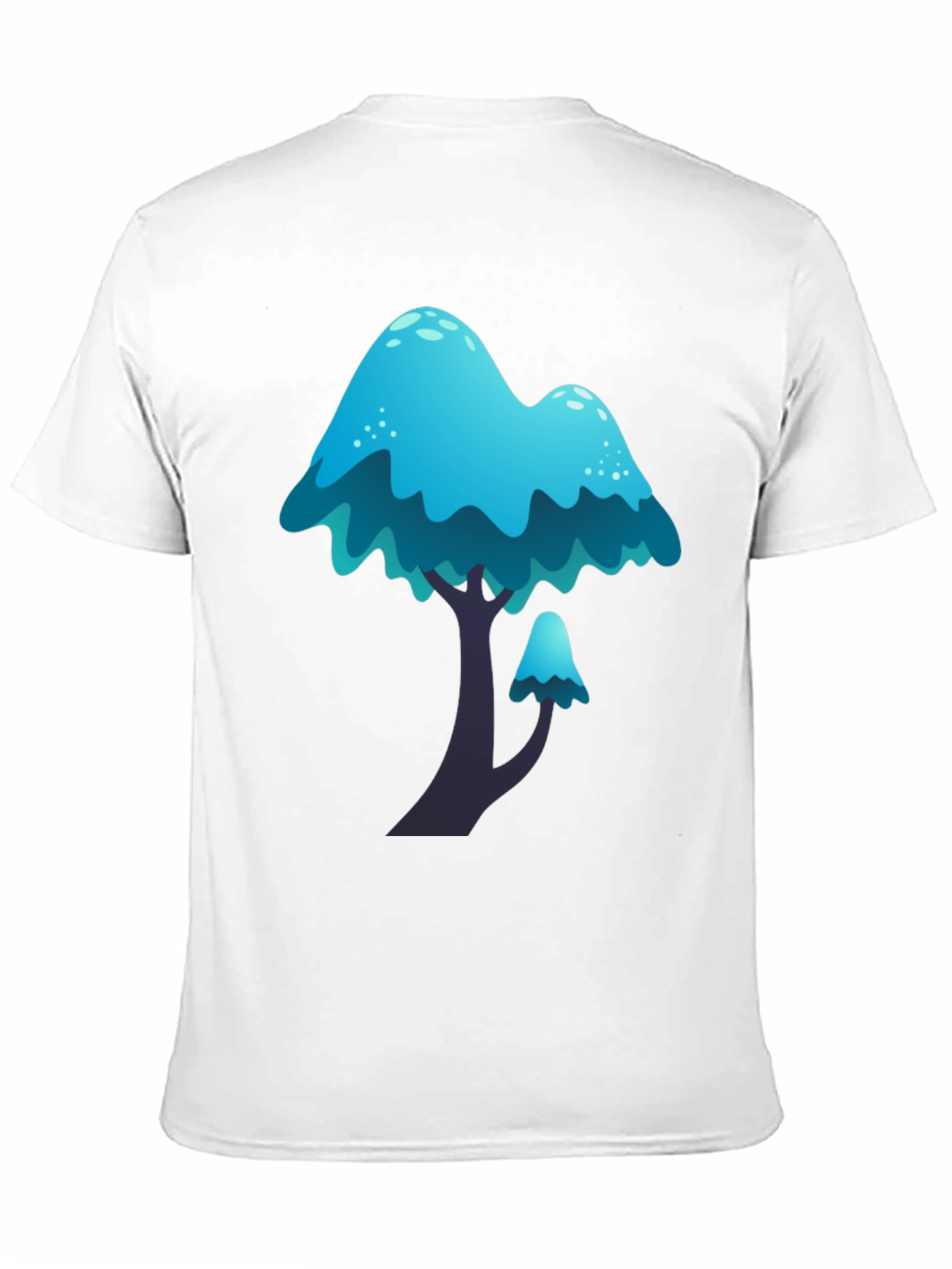 Blue Mushroom Graphic Tee - Funky Casual Wear