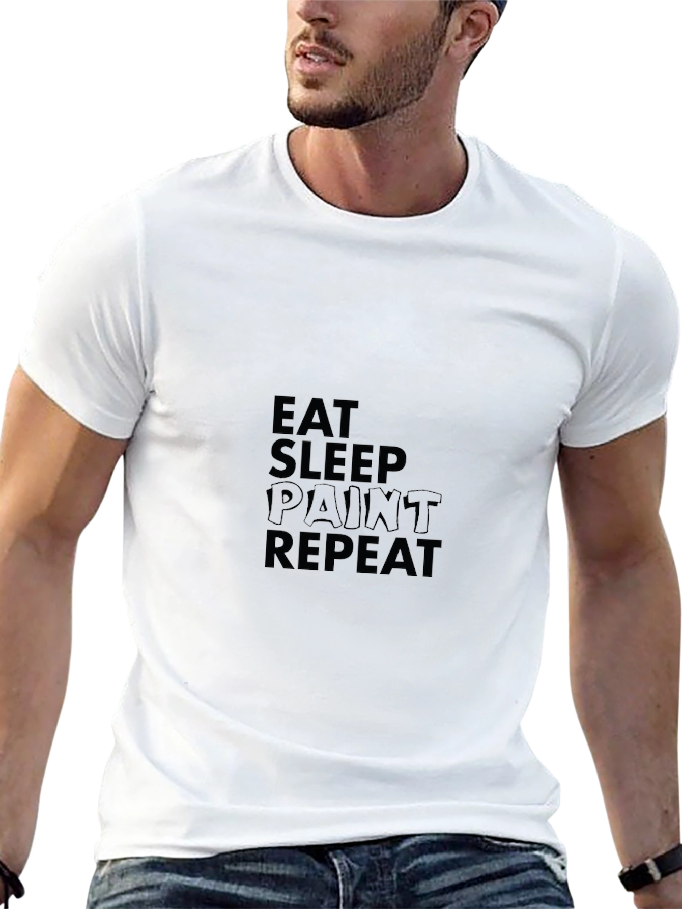 Eat Sleep Paint Repeat Graphic Tee