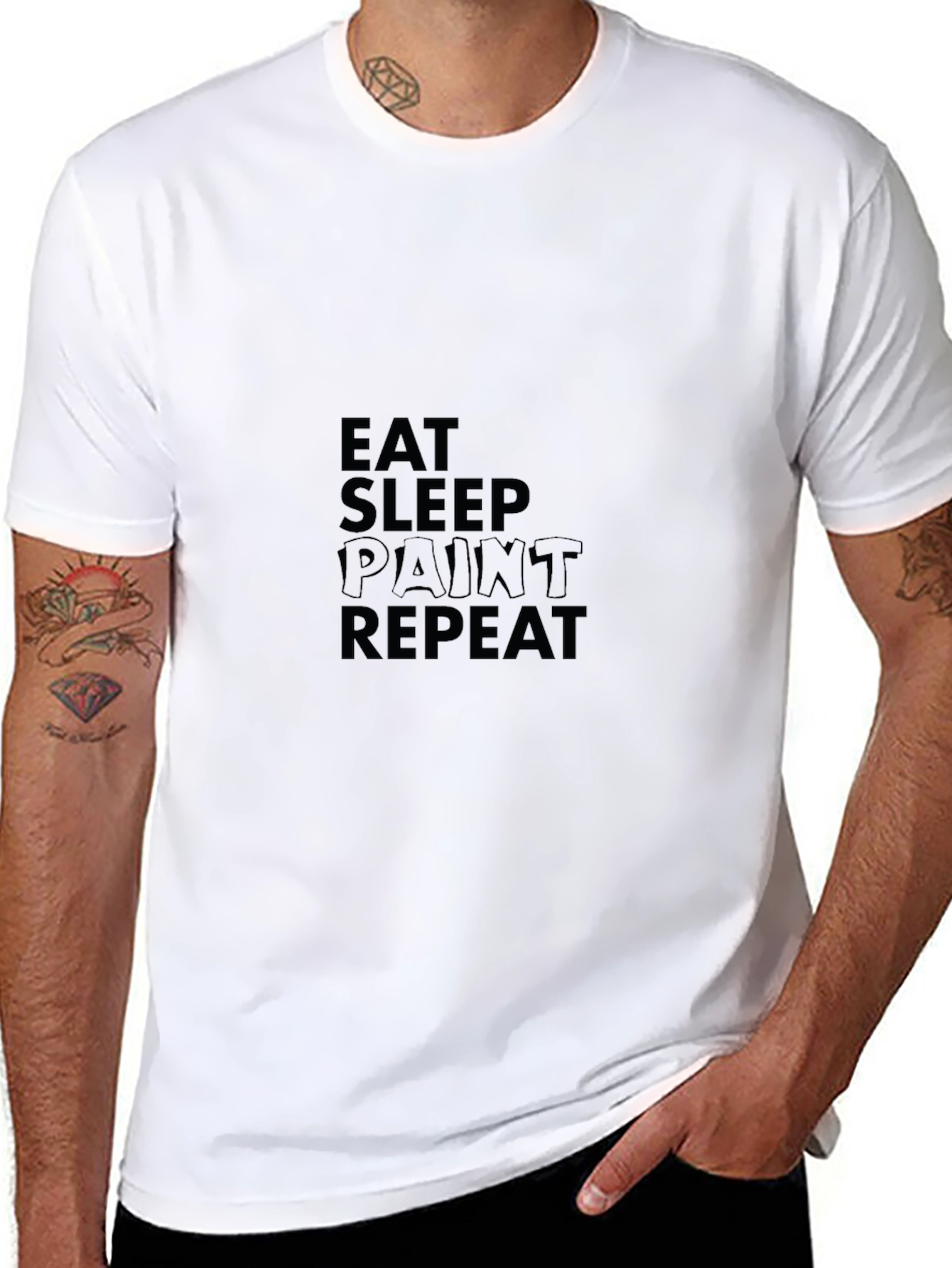 Eat Sleep Paint Repeat Graphic Tee