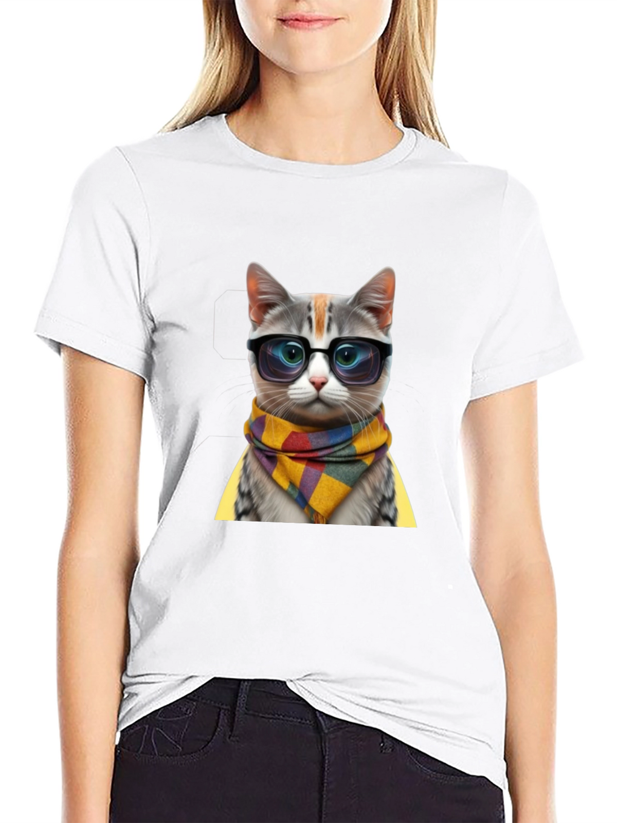 Cool Cat in Glasses T-Shirt - Stylish Animal Tee