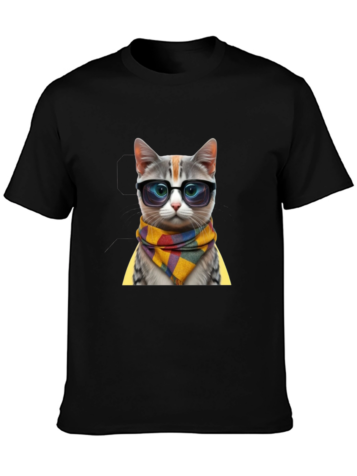 Cool Cat in Glasses T-Shirt - Stylish Animal Tee