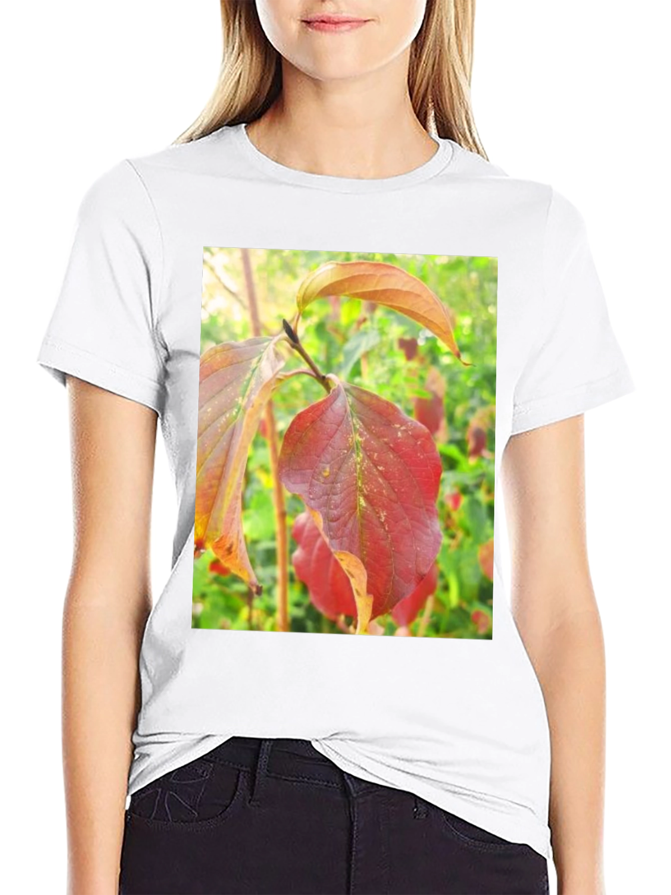 Autumn Leaves Graphic Tee - Nature Inspired Design