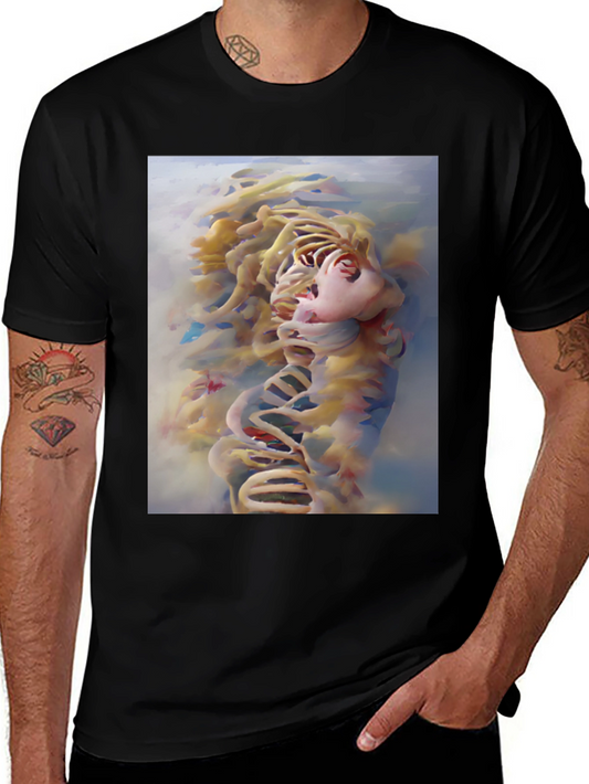 Abstract Face Graphic Tee - Modern Art Shirt