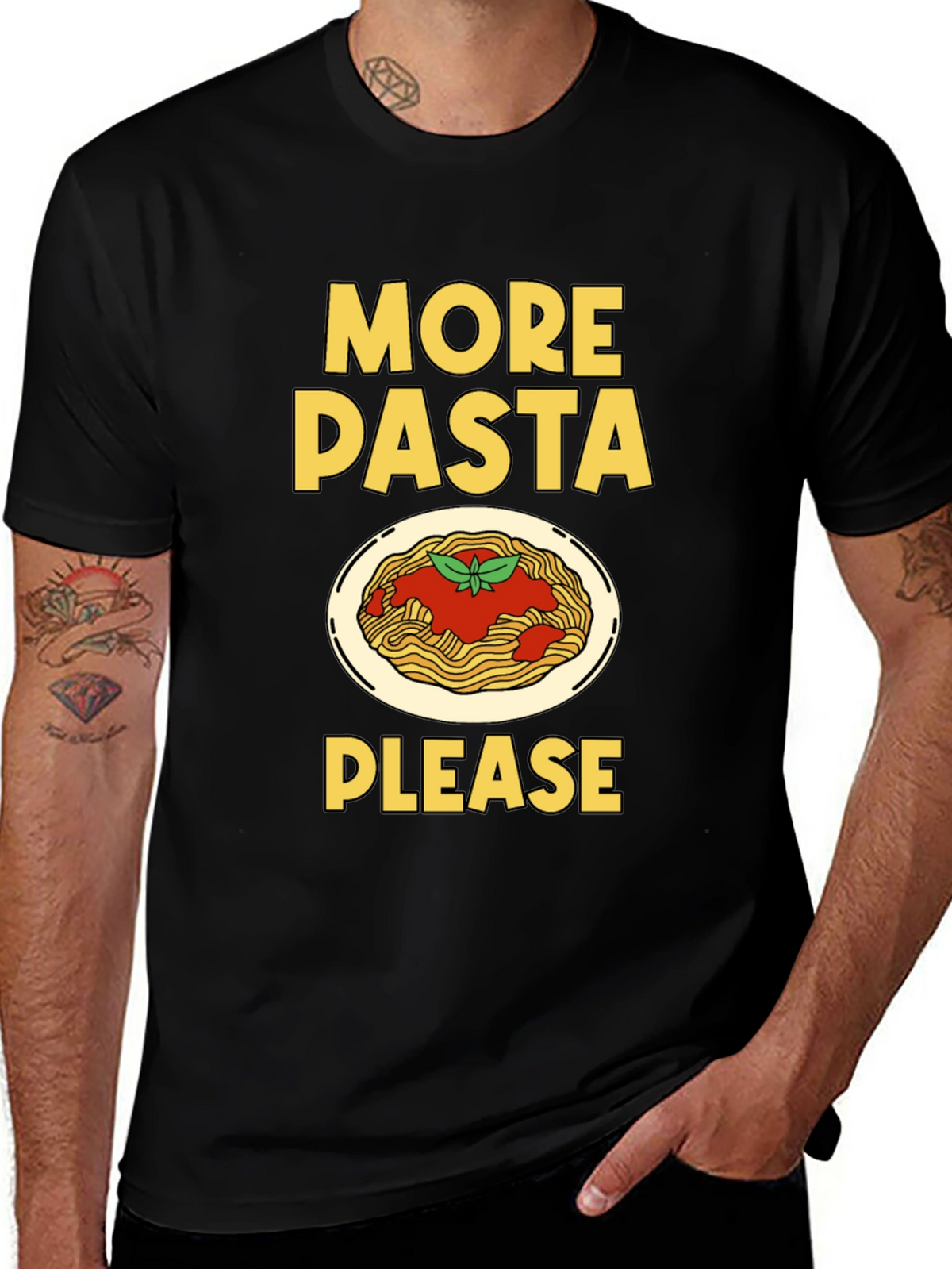 More Pasta Please T-Shirt - Funny Foodie Tee