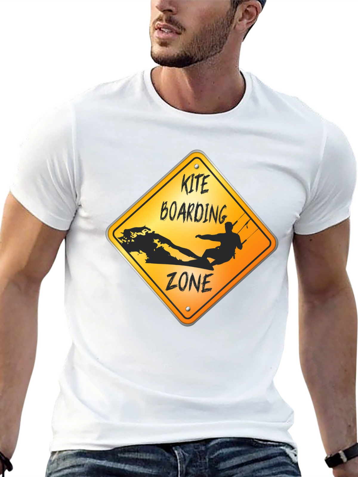 Kite Boarding Zone Graphic T-Shirt - Black