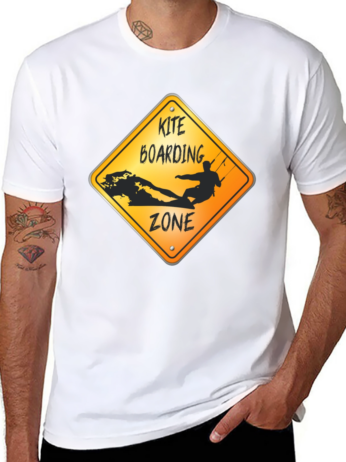 Kite Boarding Zone Graphic T-Shirt - Black