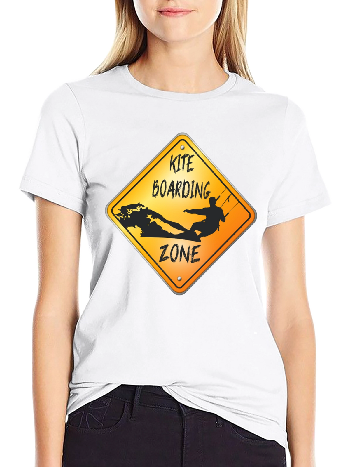 Kite Boarding Zone Graphic T-Shirt - Black