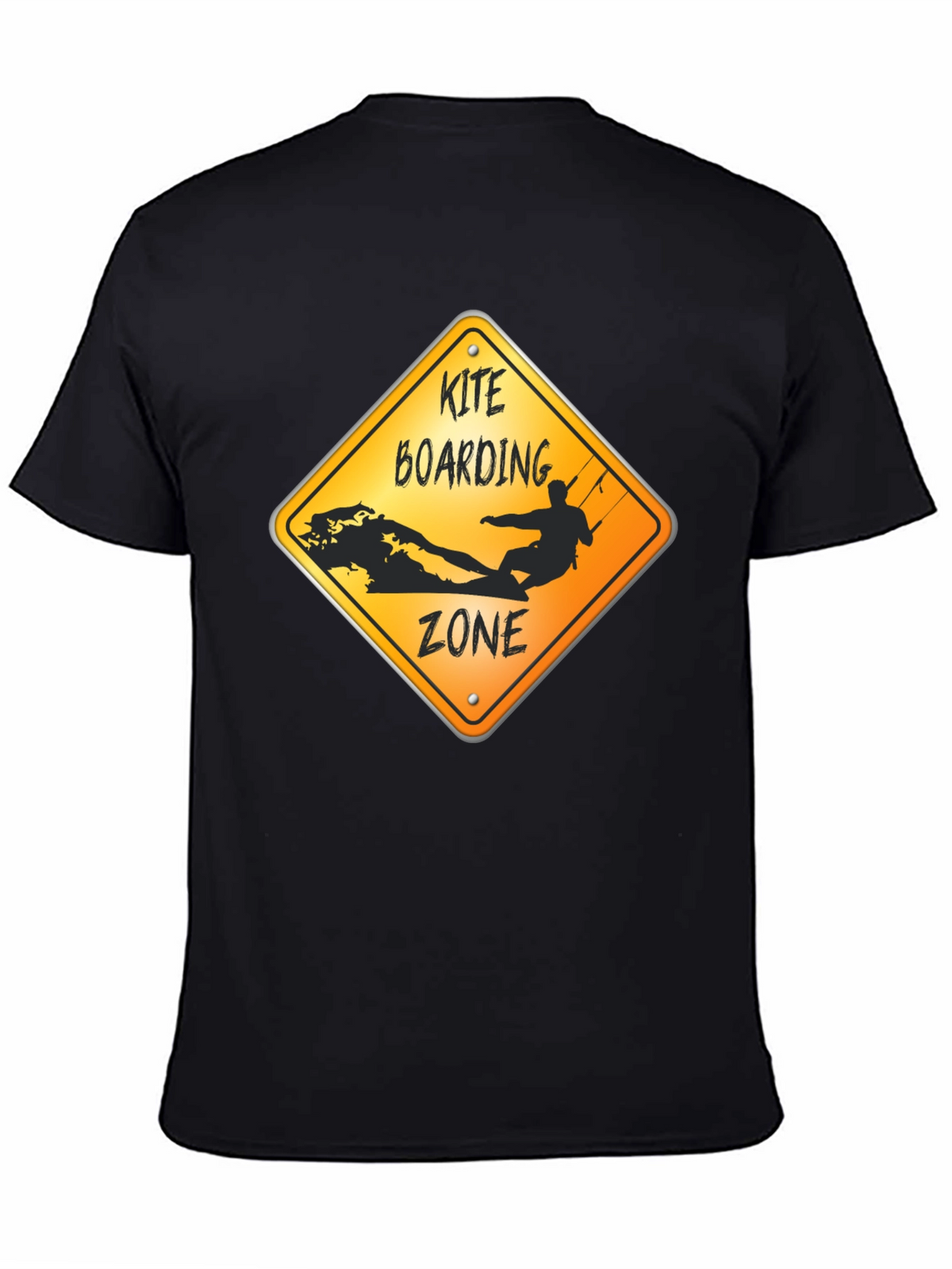 Kite Boarding Zone Graphic T-Shirt - Black