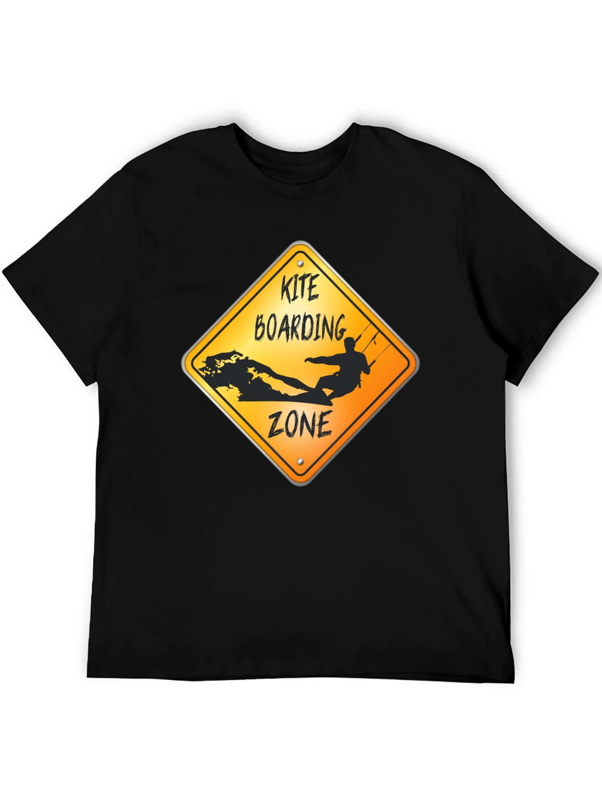 Kite Boarding Zone Graphic T-Shirt - Black