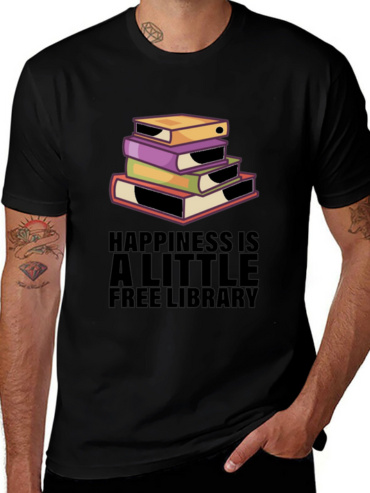 Book Lover T-Shirt - Happiness is a Little Free Library