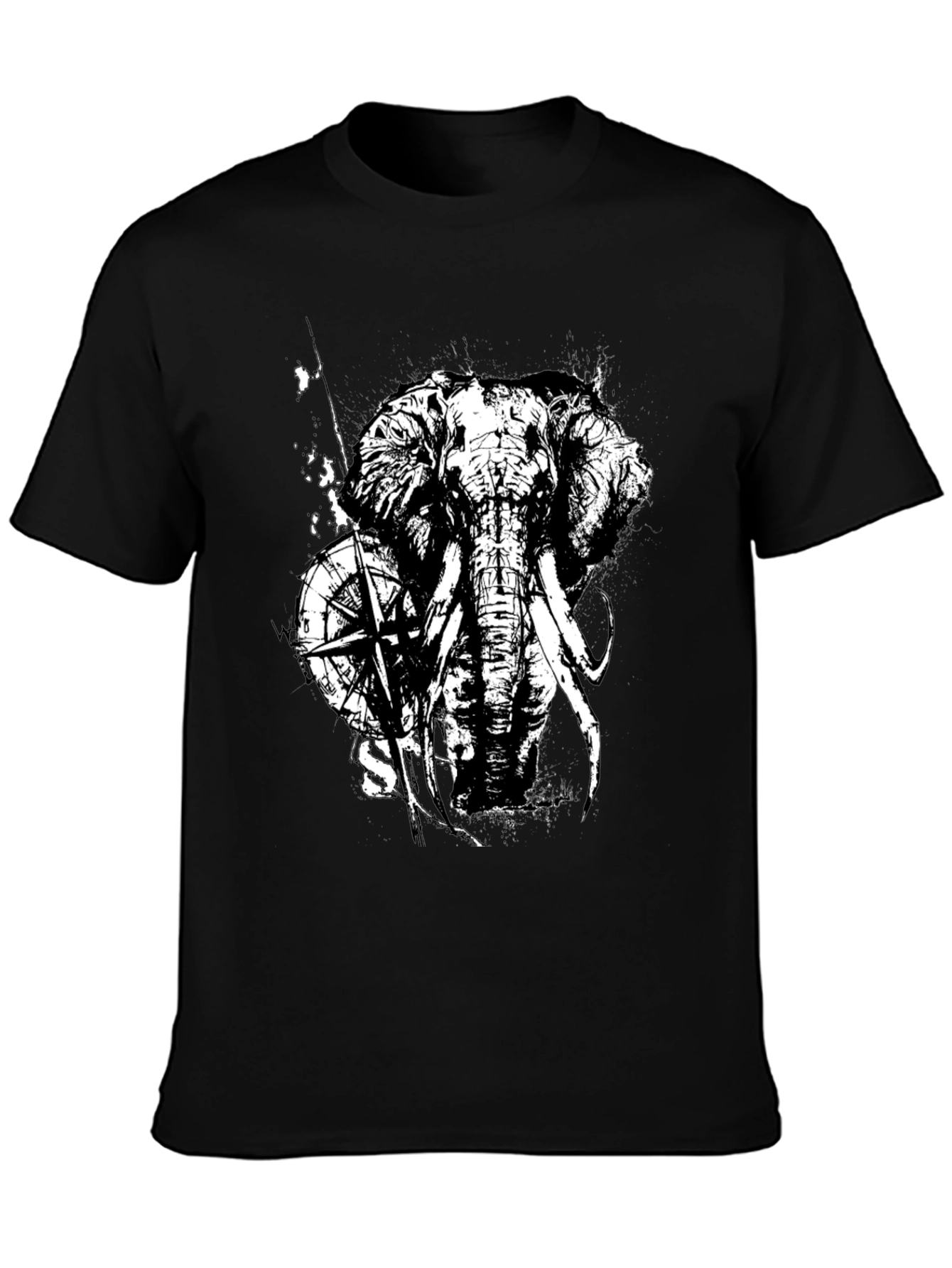 Elephant Compass Graphic Tee