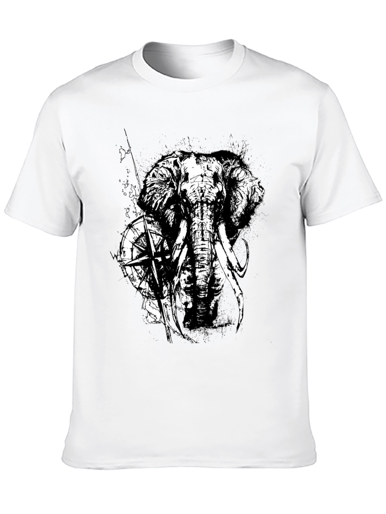 Elephant Compass Graphic Tee