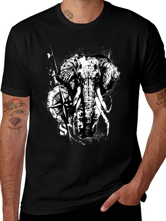 Elephant Compass Graphic Tee