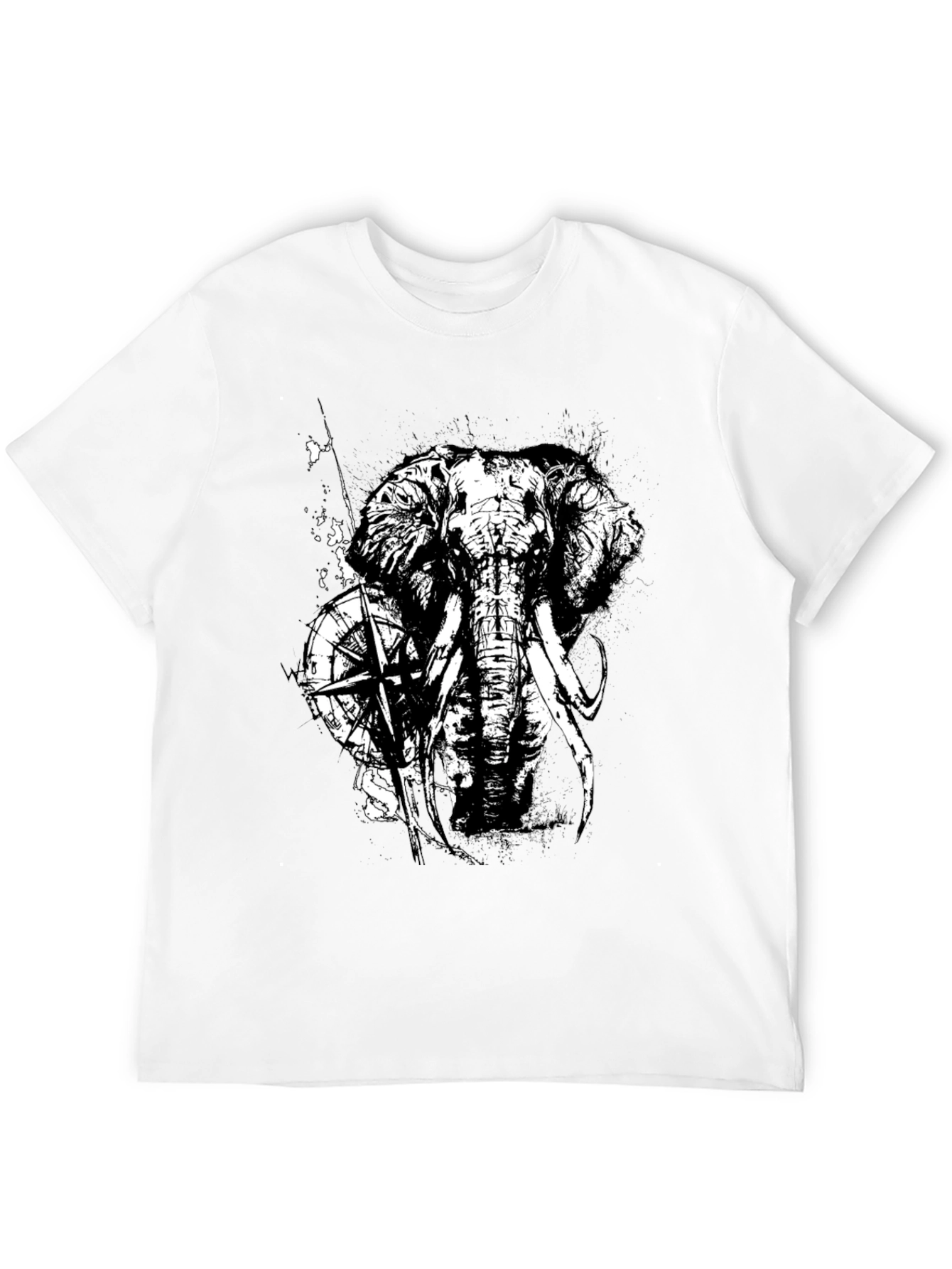 Elephant Compass Graphic Tee