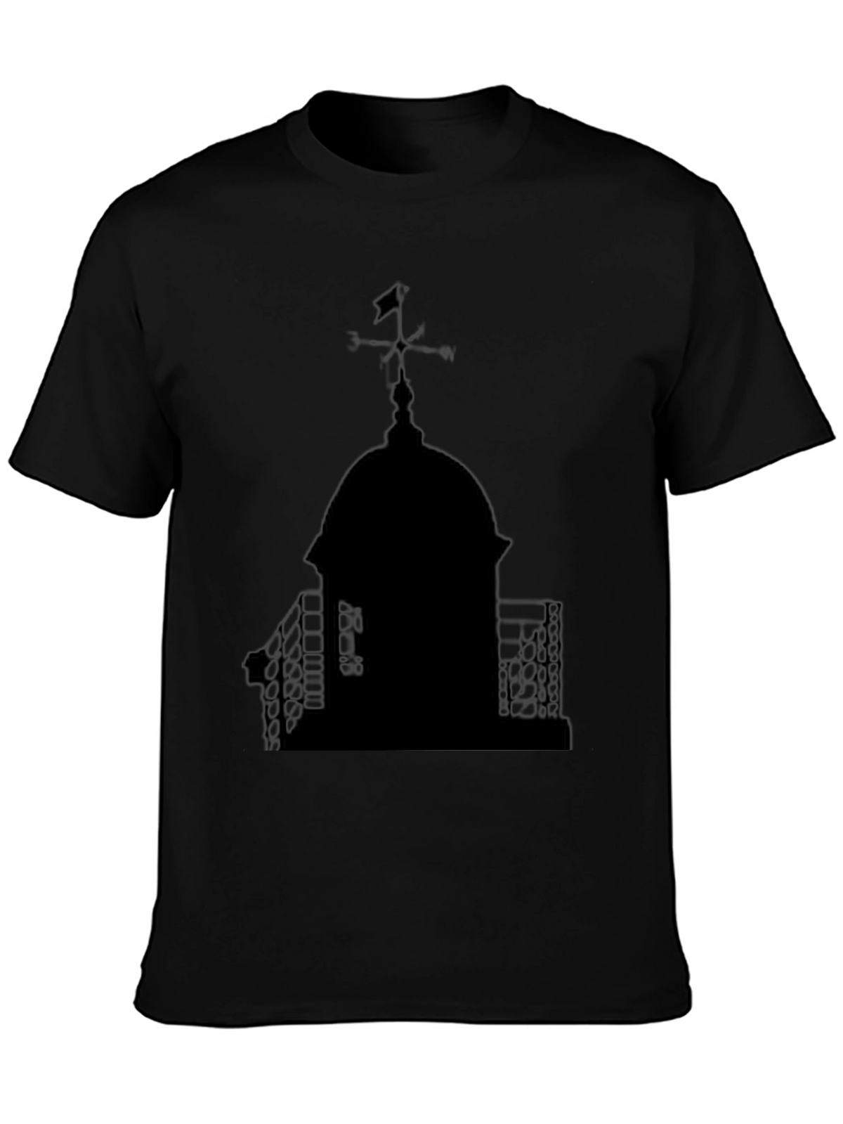 Black Silhouette Dome Graphic T-Shirt