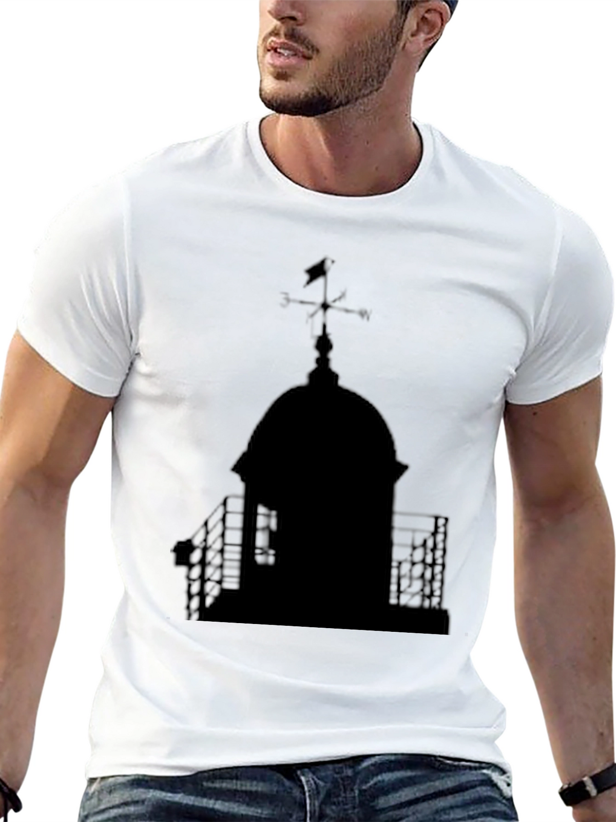 Black Silhouette Dome Graphic T-Shirt