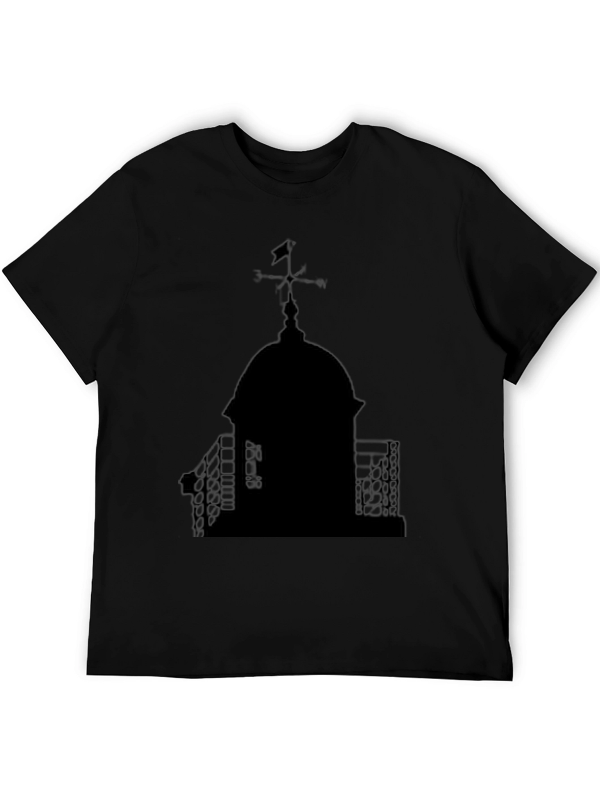 Black Silhouette Dome Graphic T-Shirt