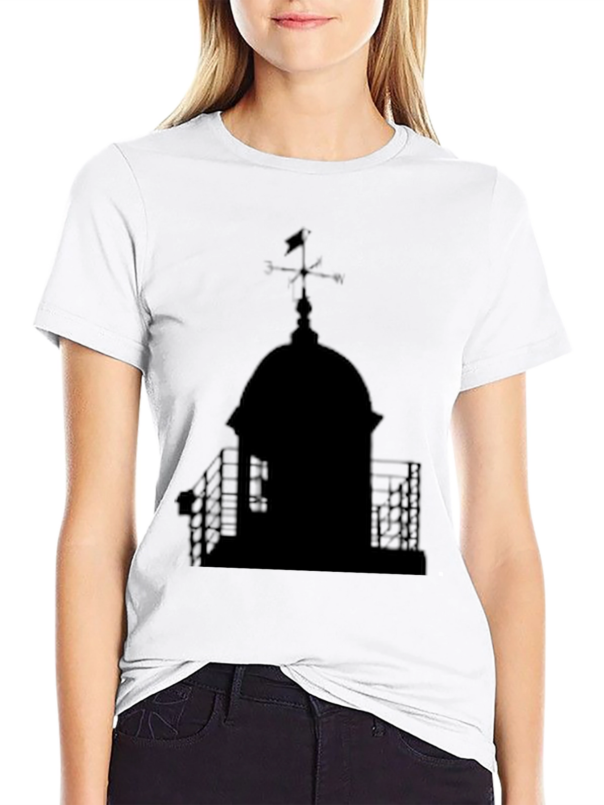 Black Silhouette Dome Graphic T-Shirt